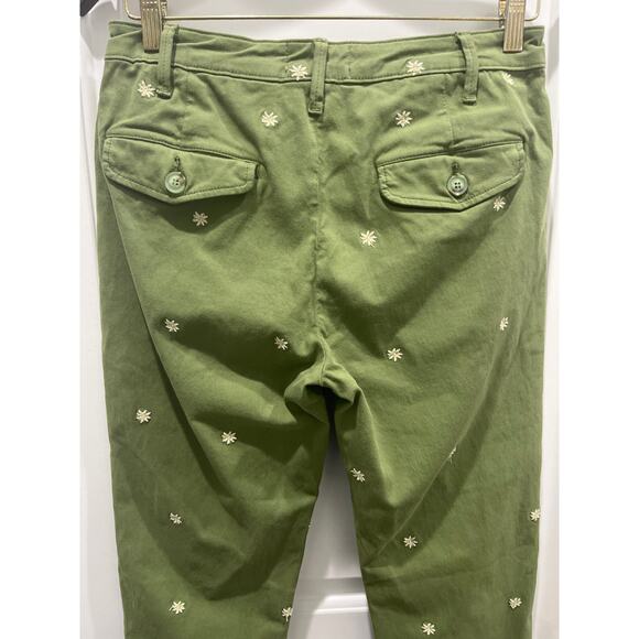 Free People x Driftwood Embroidered Flower Chino Pants Sz S - Picture 6 of 7